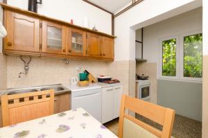 Kuchyň nebo kuchyňský kout v ubytování Apartments Luka