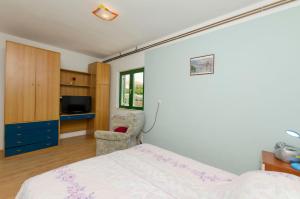 TV a/nebo společenská místnost v ubytování Apartments Luka