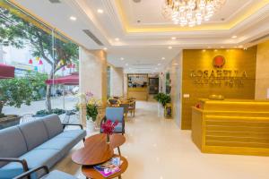 Khu vực ghế ngồi tại Rosabella Boutique Hotel