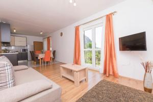 Televízia a/alebo spoločenská miestnosť v ubytovaní Apartment Petea