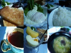 un collage de diferentes fotos de comida y bebida en Hotel kakuban en Yonago