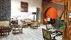 Χώρος καθιστικού στο Puri Minggiran Guest House