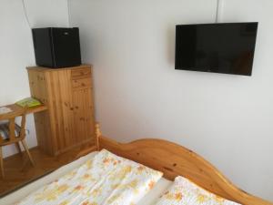 TV a/nebo společenská místnost v ubytování Gästehaus Schleich