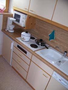 Dapur atau dapur kecil di Gästehaus Rachelblick +61 gambar