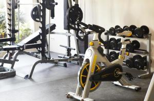 Das Fitnesscenter und/oder die Fitnesseinrichtungen in der Unterkunft The Lovina