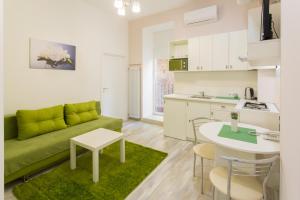 Kuchyň nebo kuchyňský kout v ubytování Basseynaya Apart Hotel