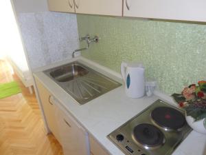 Kuchyň nebo kuchyňský kout v ubytování Apartments Veronika