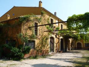 an old house with ivy on the side of it at Mas de Bernis 1888 in L'Aldea