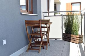 Balkón alebo terasa v ubytovaní Apartament Turkus