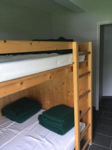 a couple of bunk beds in a room at Refuge des étangs de Bassiès in Auzat