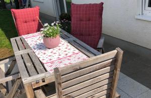 Posezení v ubytování Ferienwohnung Staufenberg