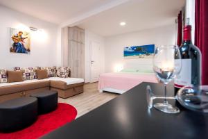 Posezení v ubytování La Svalba Rooms & Studios