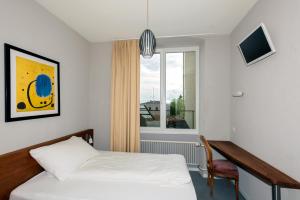 Postel nebo postele na pokoji v ubytování Hôtel du Cheval-Blanc