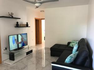 TV a/nebo společenská místnost v ubytování Appartement avec Solarium