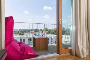 Balkón nebo terasa v ubytování Factory Hotel