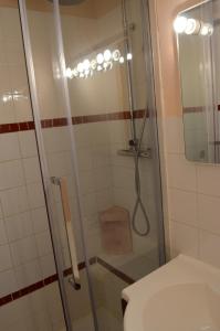 シャテルにあるBouquetins - Appartement 5 pers - Chatel Reservationのバスルーム(シャワー、トイレ、洗面台付)