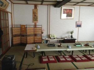 a room with two tables in a room at Miyasakaya in Nozawa Onsen +18 photos