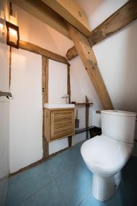 ein Badezimmer mit Toilette und Waschbecken in der Unterkunft Holiday home Le Vaugarnier in Couture-sur-Loir + 35 Fotos