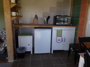 Kuchyň nebo kuchyňský kout v ubytování Tiny house Ružēni