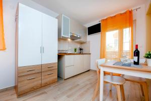 Kuchyň nebo kuchyňský kout v ubytování Apartment and Studio Tereza