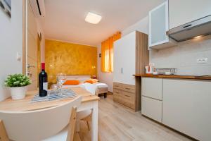 Kuchyň nebo kuchyňský kout v ubytování Apartment and Studio Tereza