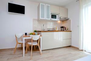 Kuchyň nebo kuchyňský kout v ubytování Apartment and Studio Tereza