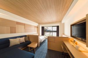 TV a/nebo společenská místnost v ubytování Izumigo AMBIENT Tateshina Hotel