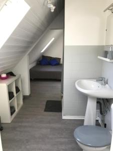 Ein Badezimmer in der Unterkunft F1 atypique au centre de Strasbourg