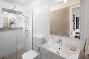 W łazience znajduje się umywalka, toaleta i prysznic. w obiekcie Lemechi Casa San Marco w mieście Labin