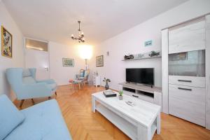 TV a/nebo společenská místnost v ubytování Apartman Lana in city centre with garage