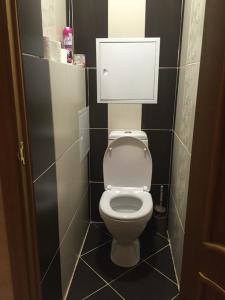 トヴェリにあるApartaments69のバスルーム(上に紙製のディスペンサー付きトイレ付)