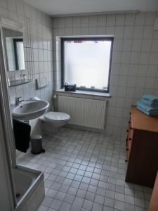Koupelna v ubytování Goldiger Hirsch