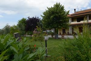 un giardino di fronte a una casa di Gli Ulivi a Cortona