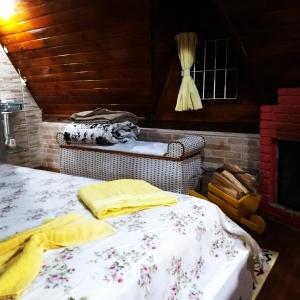 Postel nebo postele na pokoji v ubytování Chales Alpes Germanicos