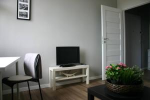Telewizja i/lub zestaw kina domowego w obiekcie Baltica Apartament