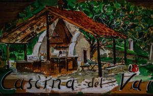 a painting of a drawing of a gazebo at Agriturismo Cascina del Vai in Cairo Montenotte