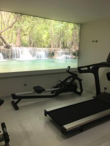 Fitness centrum a/nebo fitness zařízení v ubytování Ionion Beach Apartment Hotel & Spa