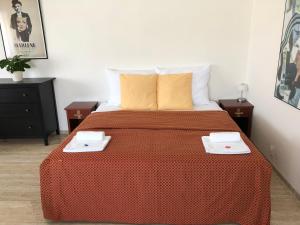 Ένα ή περισσότερα κρεβάτια σε δωμάτιο στο Apartmán Za radnicí