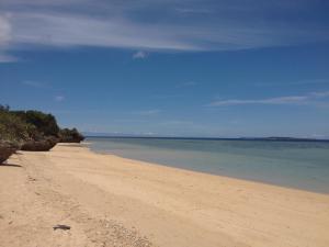 a sandy beach with the ocean in the background at Shimaotoya in Iriomote