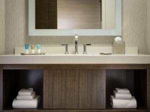 a sink and a mirror in a bathroom at Hyatt Centric Chicago Magnificent Mile in Chicago