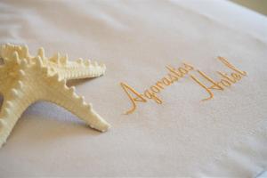 a starfish on a piece of paper with a happy birthday message at Agorastos Hotel in Koinyra