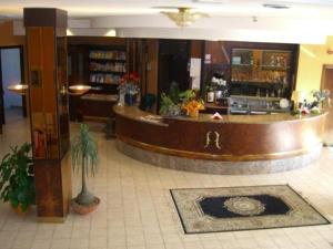 a lobby with a bar in a hotel at Hotel Ambasciatori in Calitri