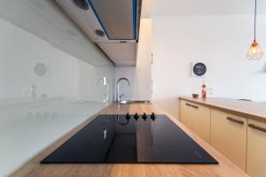 Kuchyň nebo kuchyňský kout v ubytování Apartment Skadenca