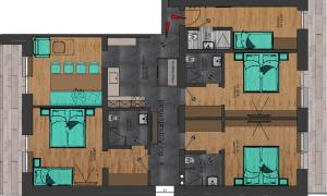 Plán poschodí v ubytovaní St. Florian Appartements