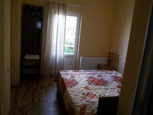 una camera da letto con un letto e una finestra di Guesthouse Kiko a Sighnaghi