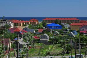 a view of a city with houses at Veranda in Karolino-Buhaz