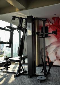 Fitness centrum a/nebo fitness zařízení v ubytování Paco Hotel GuangZhou Zoo Metro Branch