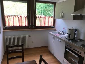 Kuchyň nebo kuchyňský kout v ubytování Beim Winzer