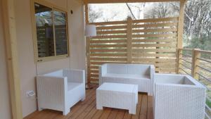 A seating area at Camping Eden