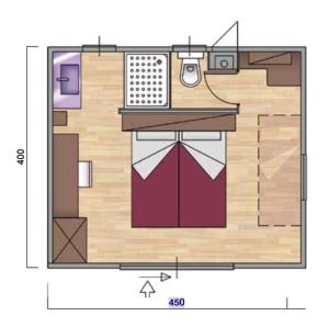 The floor plan of Camping Eden